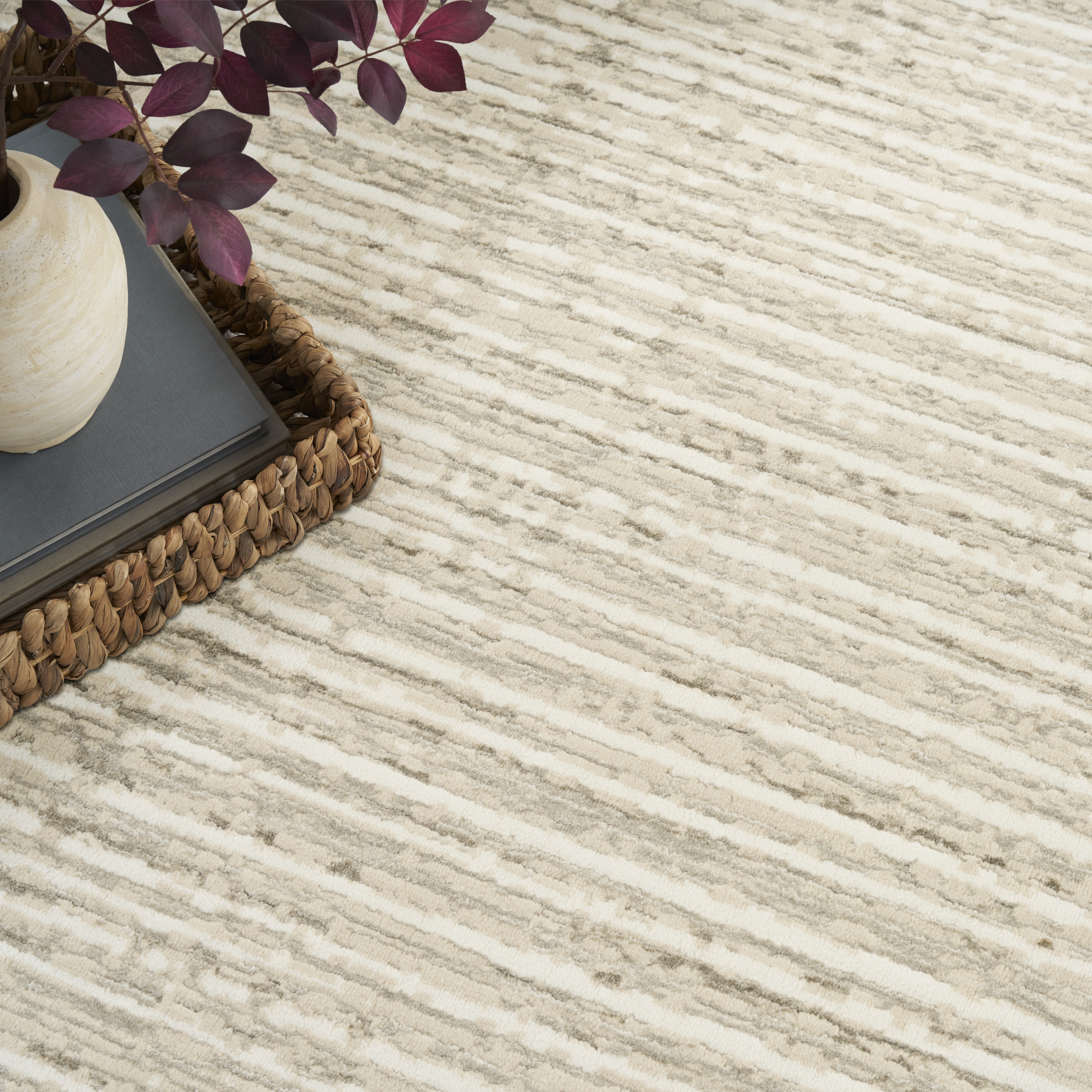 Nourison Soft Structure 5'3" x 7'3" Beige Modern Indoor Rug