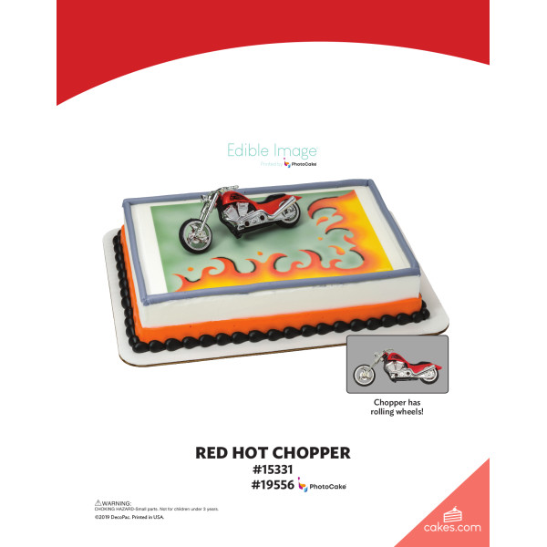 Red Hot Chopper The Magic of Cakes® PhotoCake® Enhanced Background Page