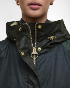 Keeley Waxed Jacket Fern/Sage/Duffle Bag/Ancient Tartan