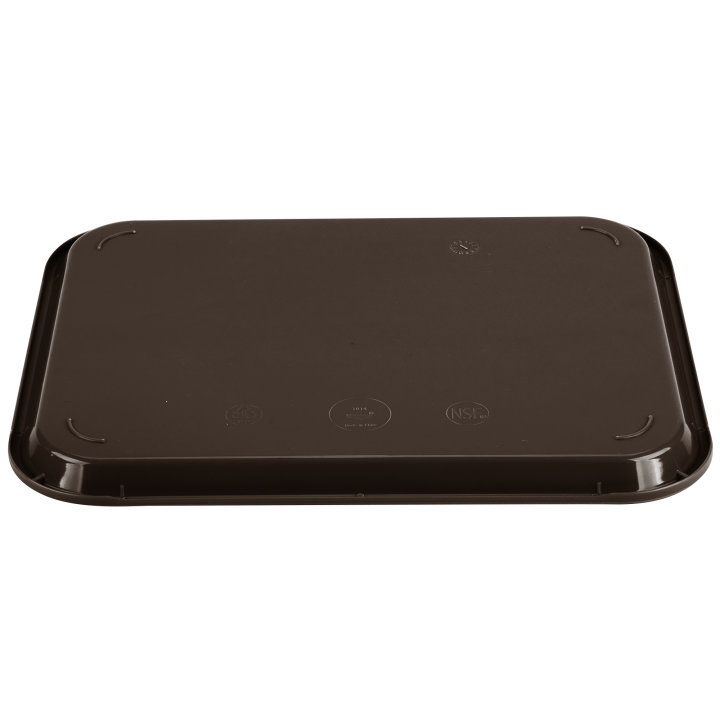 10" x 14" polypropylene fast-food tray in brown