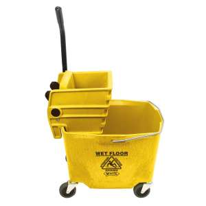 Impact, White Premium Combo, 35qt, Mop Bucket w/ Sidepress Wringer, Yellow