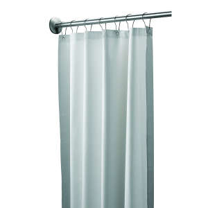 Bradley, Antimicrobial Vinyl Shower Curtain, 72" x 72", White