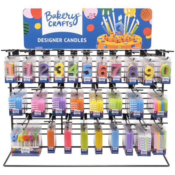Mini Glitter Numeral Assortment Candle Assortment (Rack Not Included)