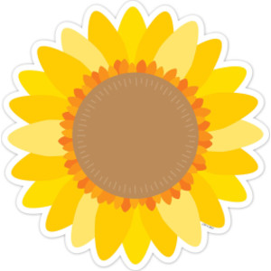 Sunflower 6" Designer Cut-Outs, Pack of 36