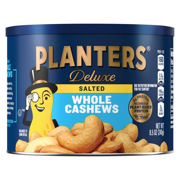 PLANTERS(r) Deluxe Whole Cashews 12/8.5oz . A1N1 - Front No Plunge In Package (Low Res)