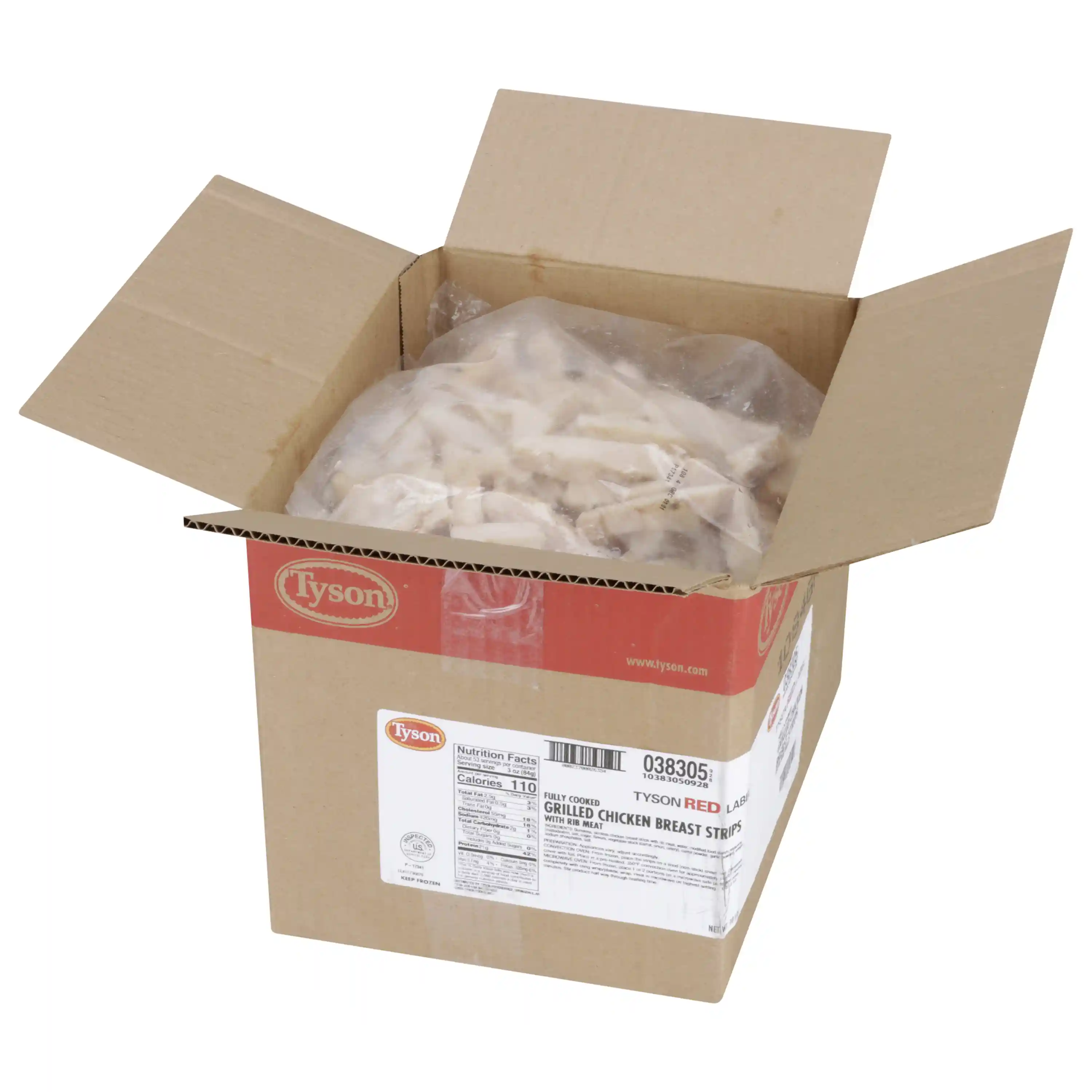 Tyson Red Label® Fully Cooked Unbreaded Grilled Chicken Breast Strips, Large _image_4