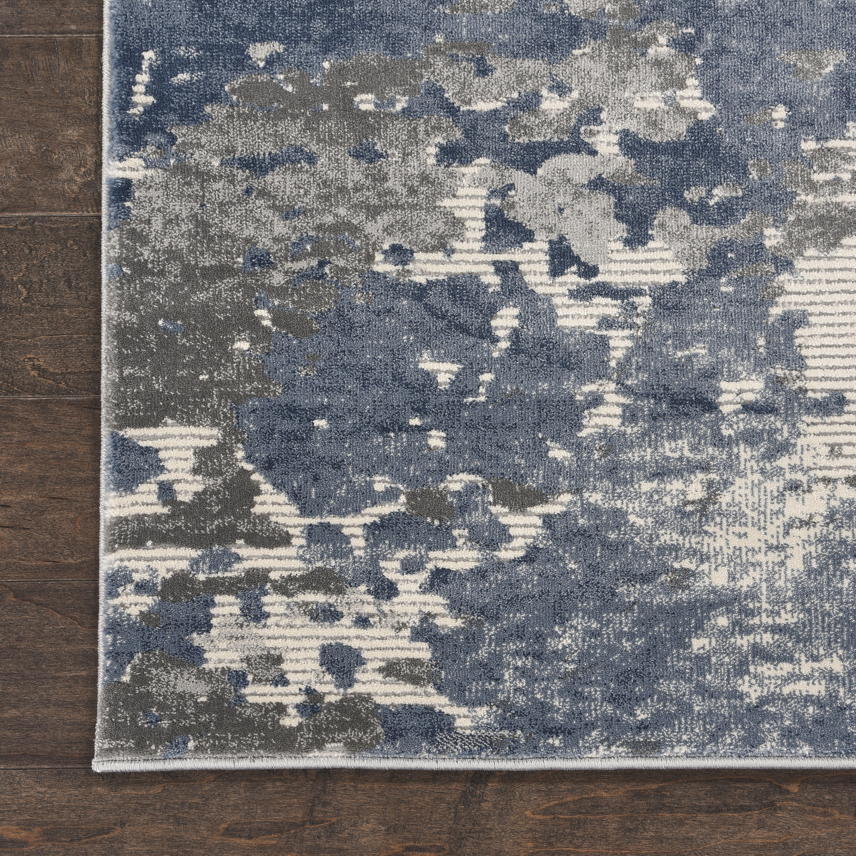 Nourison Rustic Textures 9'3" x 12'9" Grey Blue Modern Indoor Rug