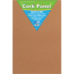 Panel de corcho, 12 1/2" x 26"