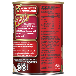  Heinz® Big Eat™ Spaghetti Bolognese 410g 