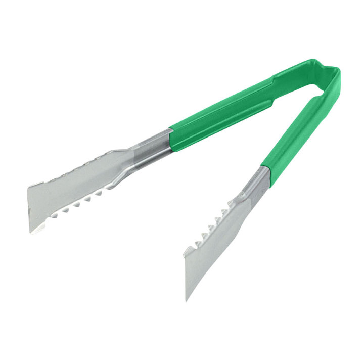 Pinza monobloc VERSAGRIP® de acero inoxidable de 24  cm con mango Kool-Touch® de verde