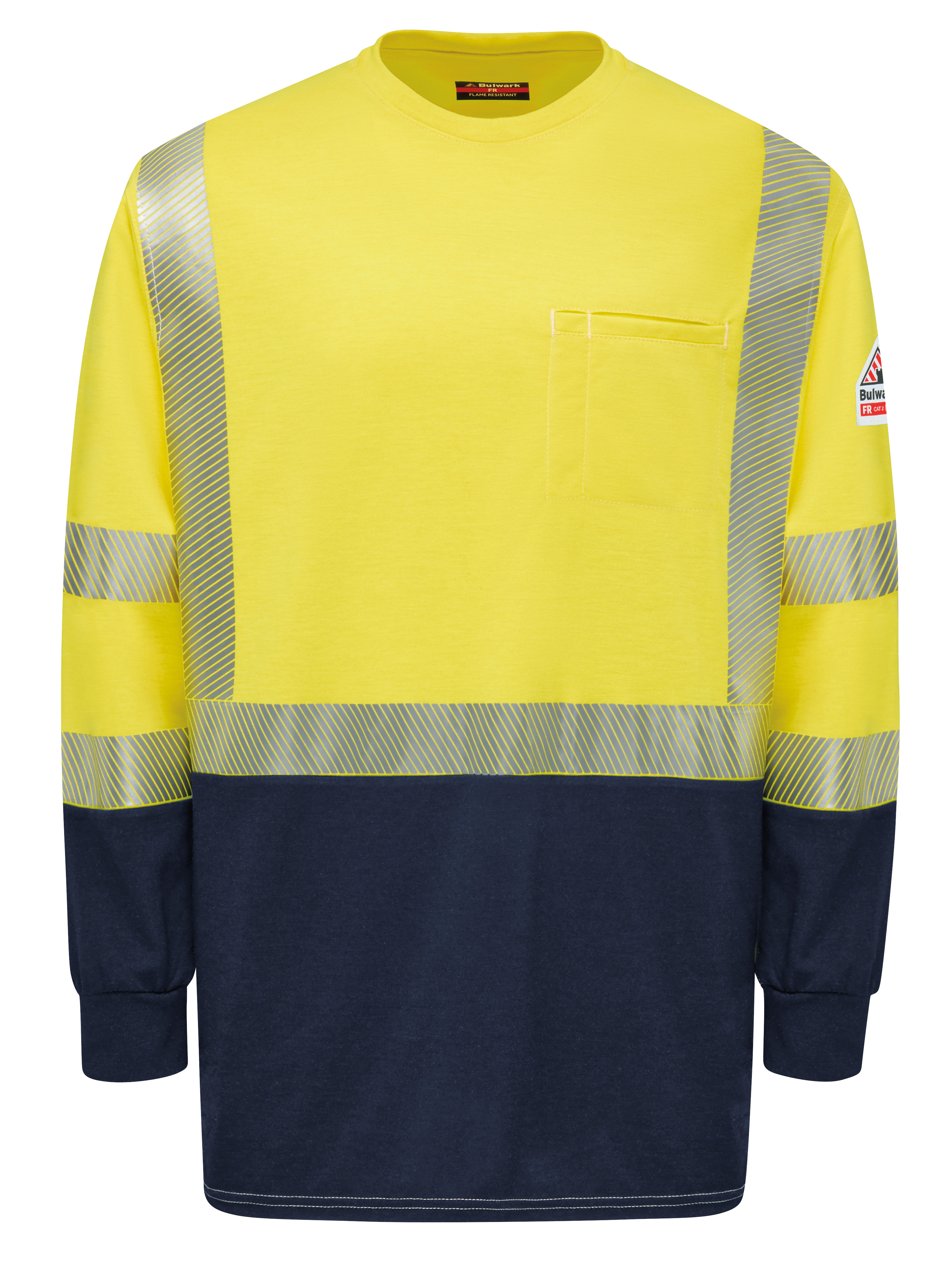 Hi-Visibility Lightweight Colorblock Long Sleeve T-Shirt-Bulwark