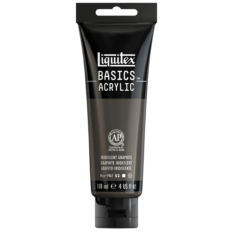 BASICS Acrylic Paint, 118 mL Tube, Iridescent Graphite