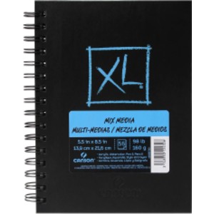 XL Series Mixed Media Art Book, Wire Binding, 60 Sheet, 5.5x8.5 inch, 1 Count
