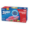 SCJ314469, SC Johnson, Ziploc, Double Zipper Storage Bags, 1 qt, 1.75 mil, 9.63" x 8.5", Clear