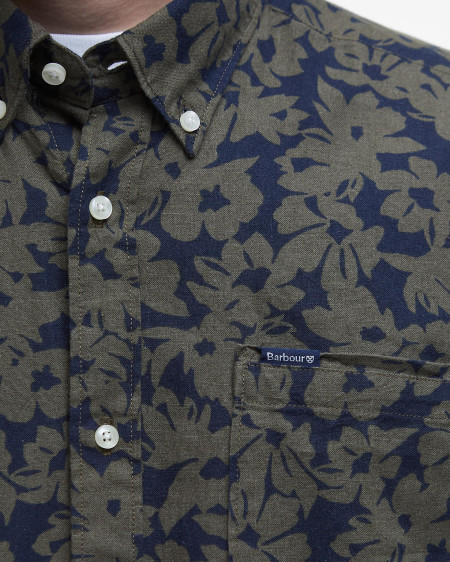 Camicia Sidmouth a maniche corte leggermente aderente con stampa