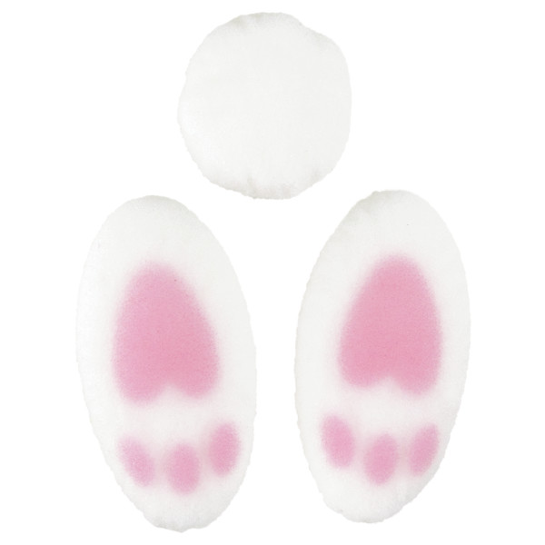 Bunny Tails and Toes Assortment - Red 3 Free Dec-Ons® Decorations