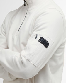 Ewan Half-Zip Sweatshirt Whisper White
