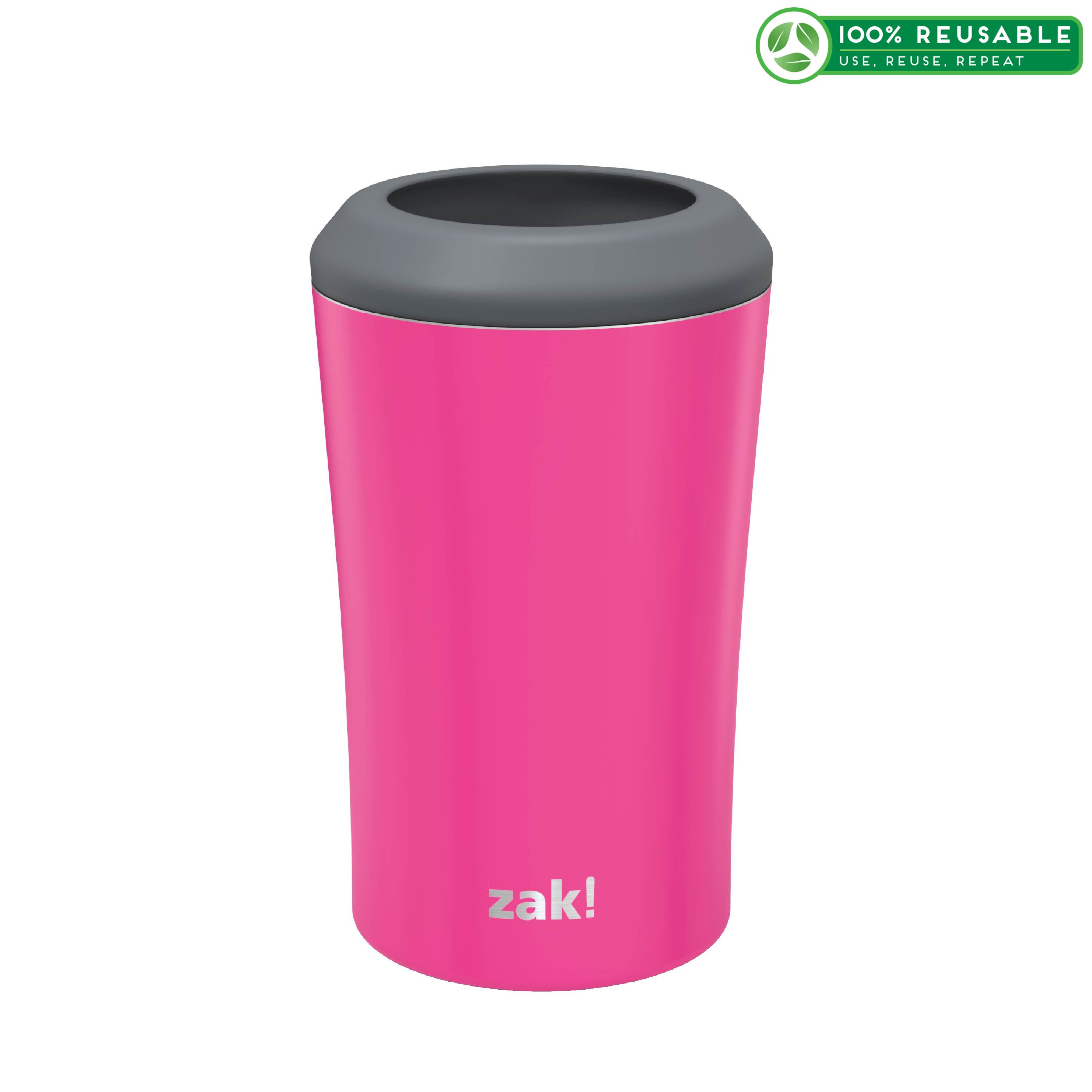 Zak Hydration 12 ounce Double Wall Stainless Steel Can and Bottle Cooler with Vacuum Insulation, Raspberry slideshow image 1 Zak Hydration 12 ounce Double Wall Stainless Steel Can and Bottle Cooler with Vacuum Insulation, Raspberry slideshow image 1