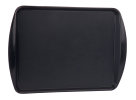 17" x 12" Traex® premium plastic fast-food tray in black