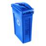 Rubbermaid Commercial, Slim Jim, Rectangular, Polypropylene, 16 gal, Blue, Receptacle Lid