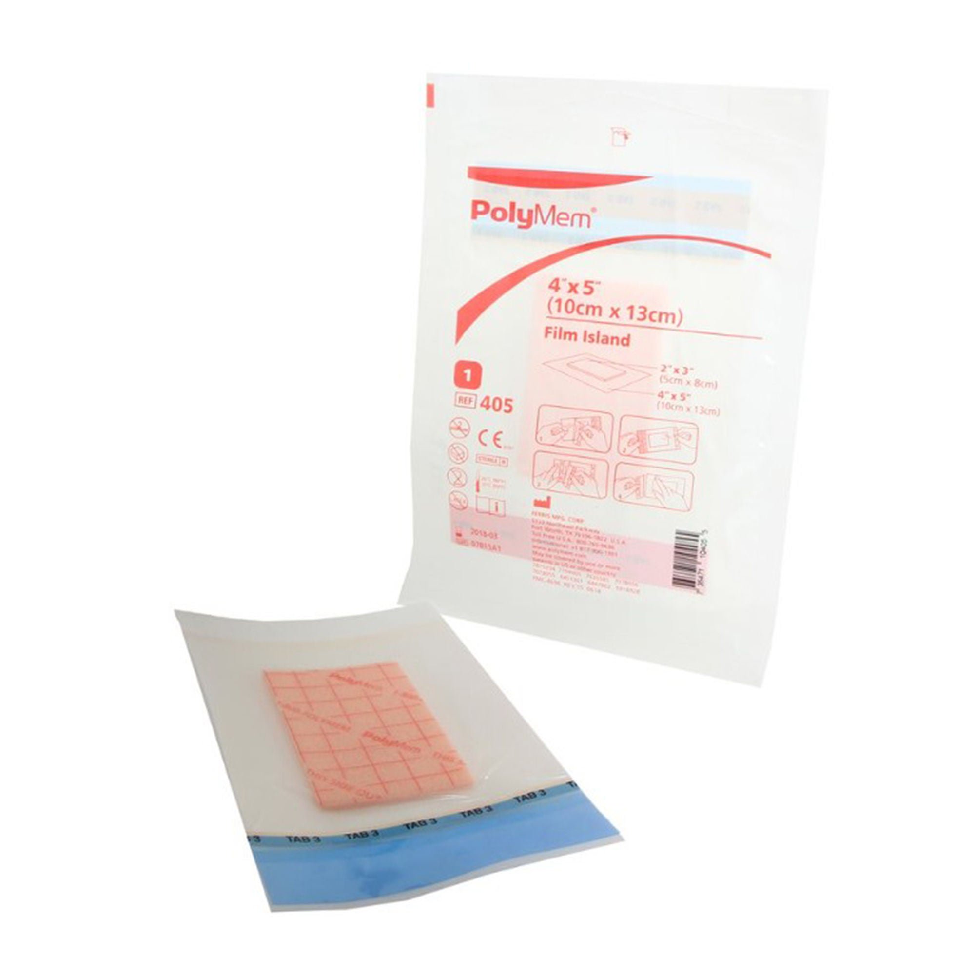 PolyMem® Adhesive Foam Dressing, 4 x 5 inch