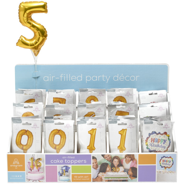 Anagram® Numeral & Icon Cake Pic Counter Retail Display