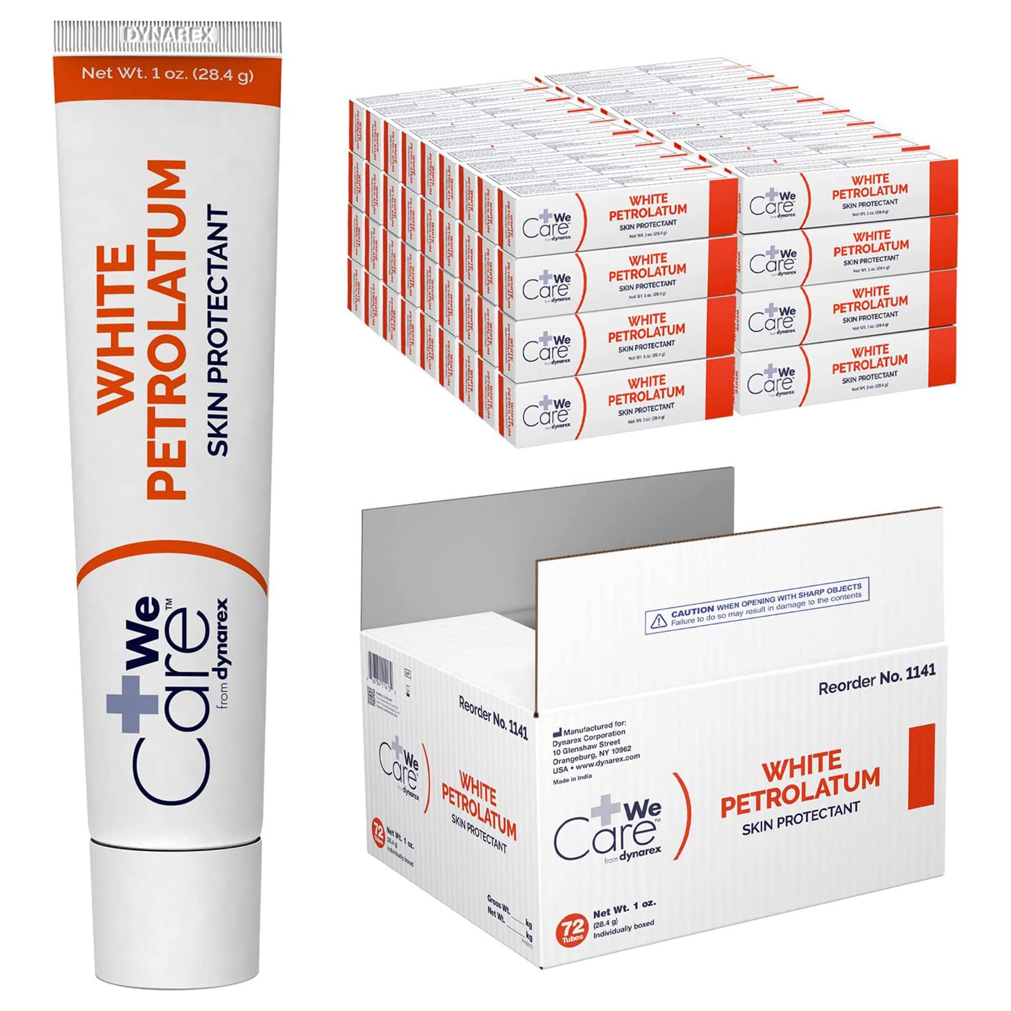 dynarex™ White Petrolatum Petroleum Jelly, 1-ounce Tube