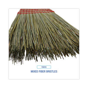 Boardwalk, 12in, Maid Broom, 55" Overall Length, Corn Blend Bristles, Natural