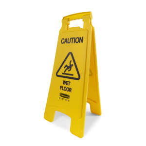 Rubbermaid Commercial, Floor Sign, Yellow, 25"