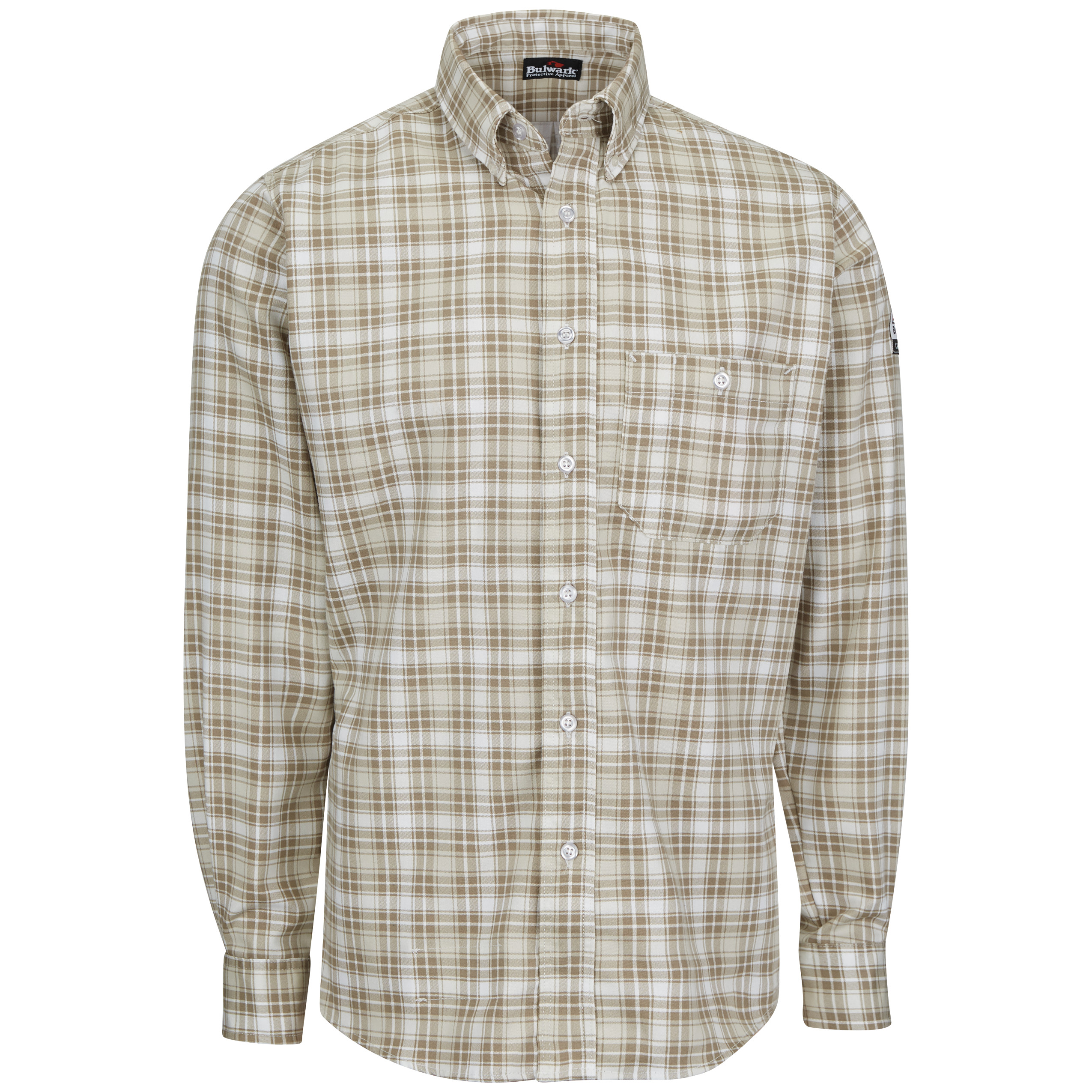 Men‘s Long Sleeve Plaid Dress Shirt-Bulwark