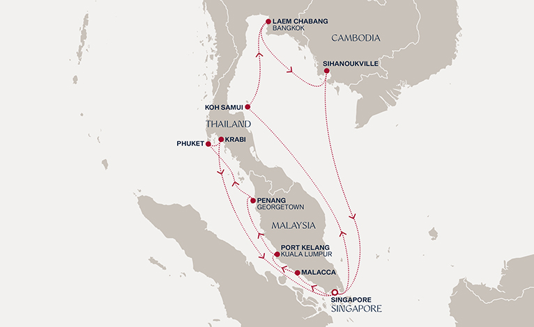 Itinerary map