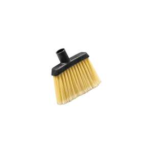 Carlisle, Duo-Sweep®, 12in, Medium Duty Flagged Angled Broom Head, Polypropylene Bristles, Natural