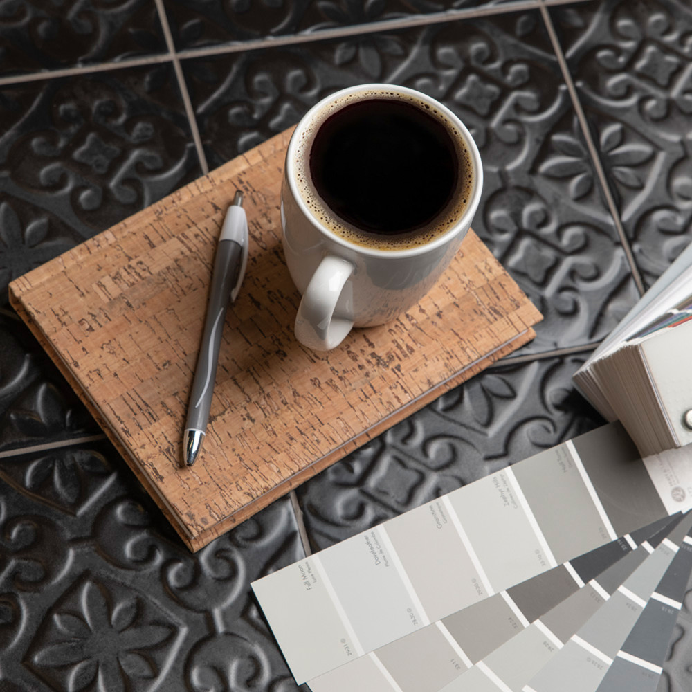 Sample – Triplex Valverde Black Ceramic Wall Tile