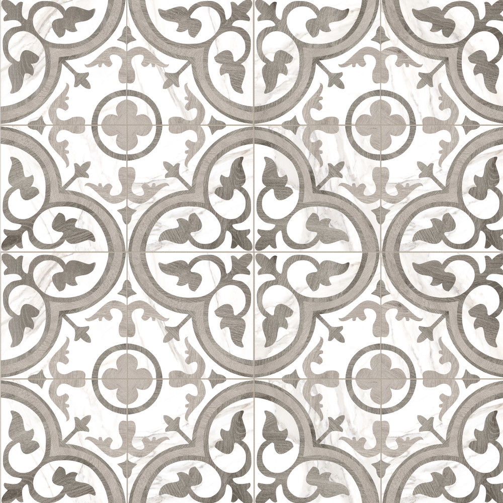 Ella Hill Amberes Grey-Bone 13 in. x 13 in. Ceramic Floor and Wall Tile