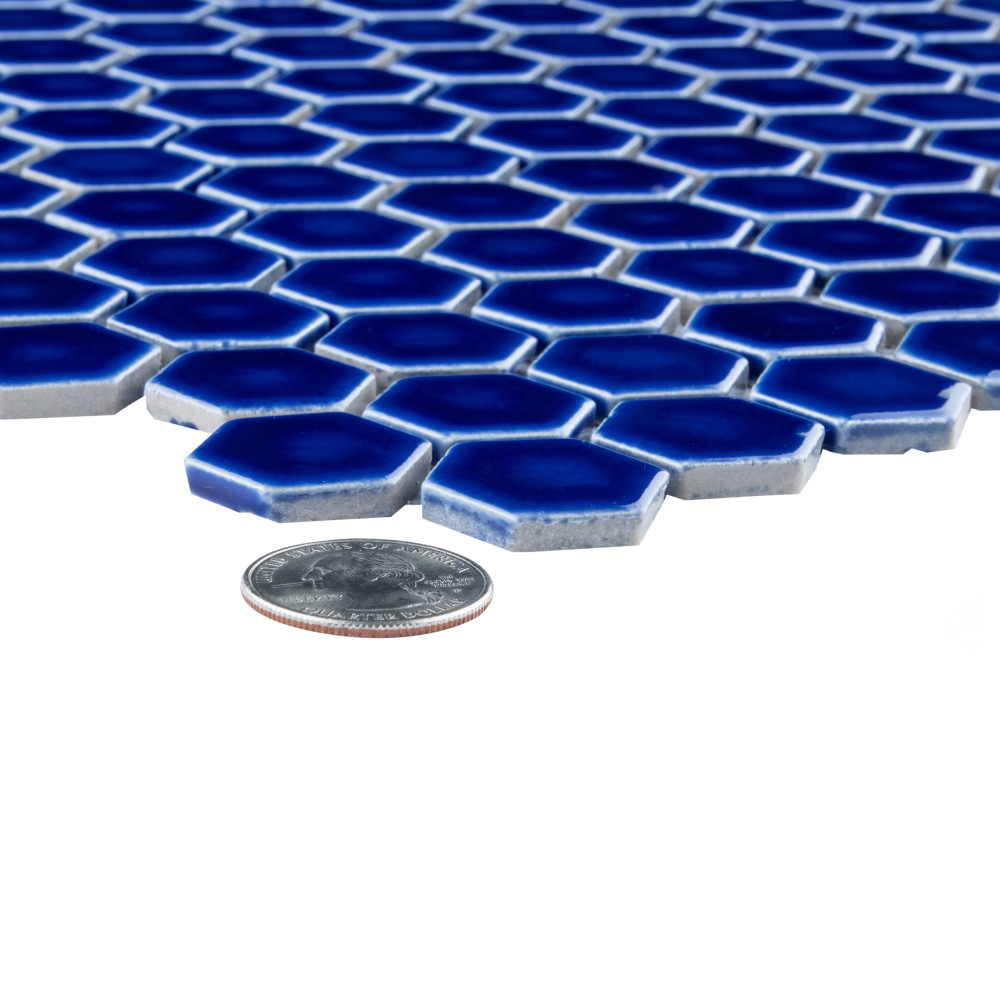 Metro Ion 1″ Hex Sapphire 10-1/4 in. x 11-7/8 in. Porcelain Mosaic Tile