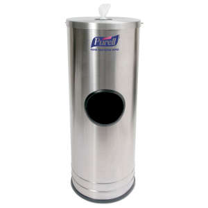 GOJO, PURELL®, Hand Sanitizing Wipes Floor Stand Dispenser, Stainless Steel , 1200ml, Stainless Steel, Manual Dispenser