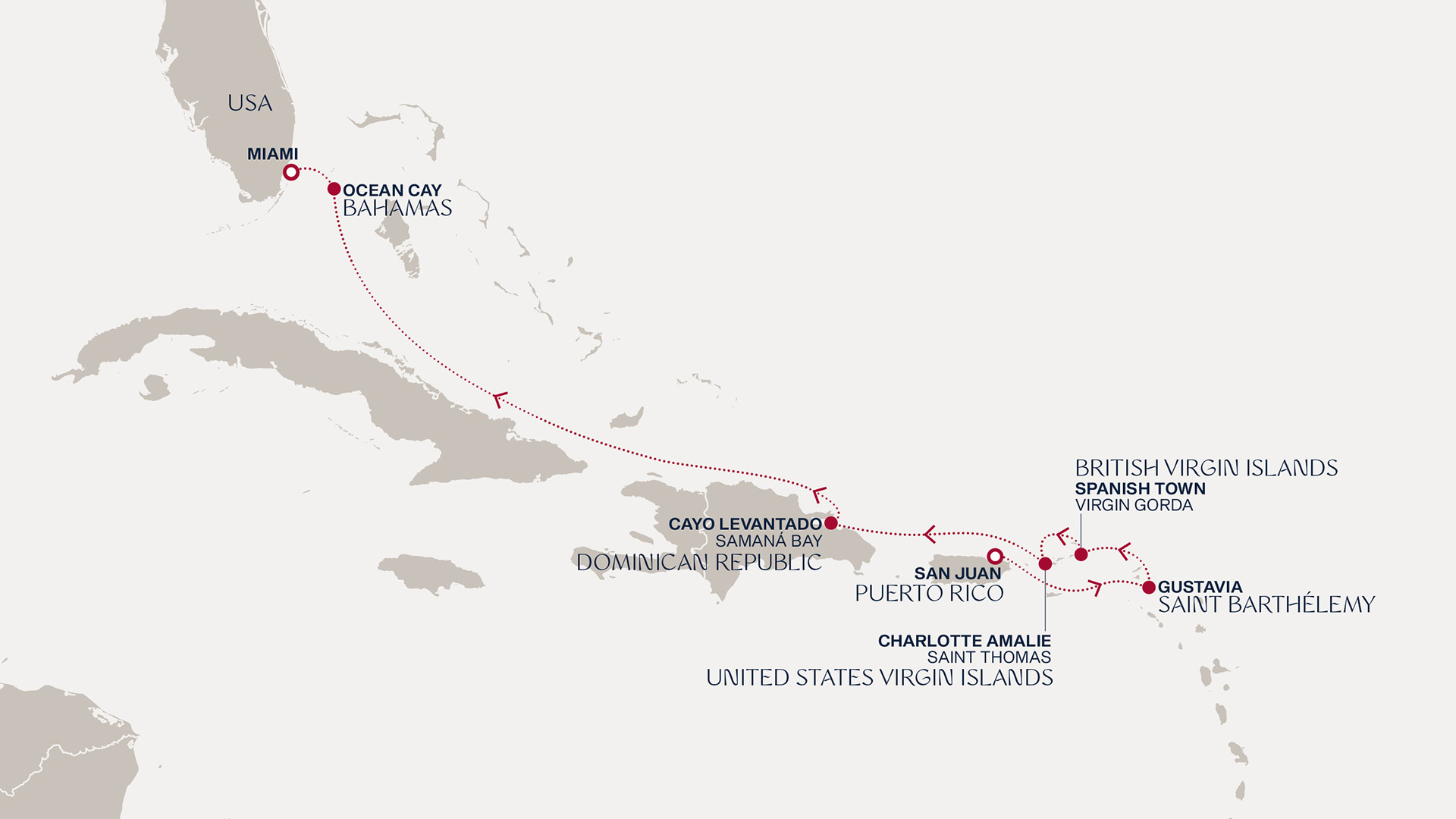 Itinerary map