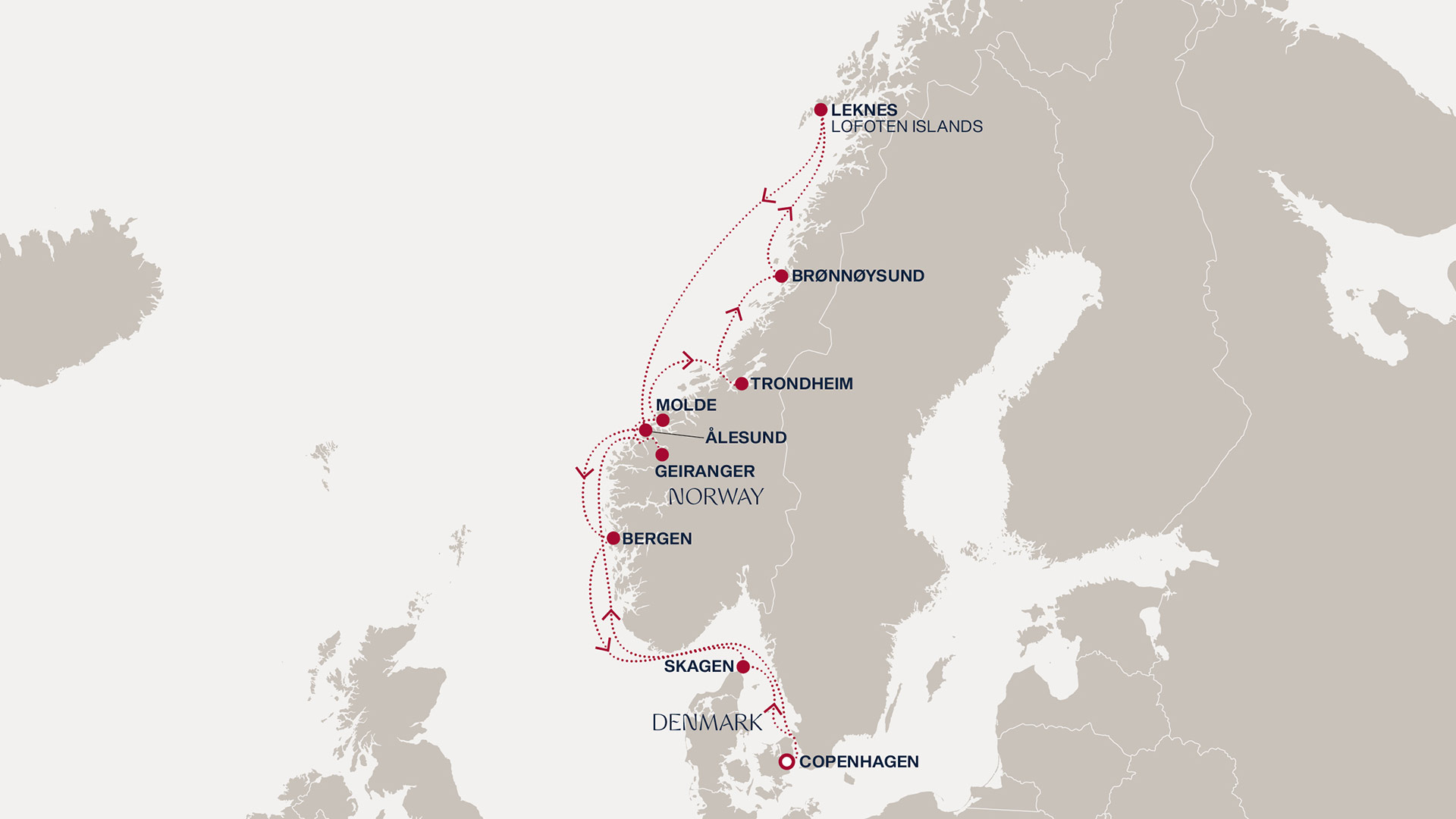 Itinerary map