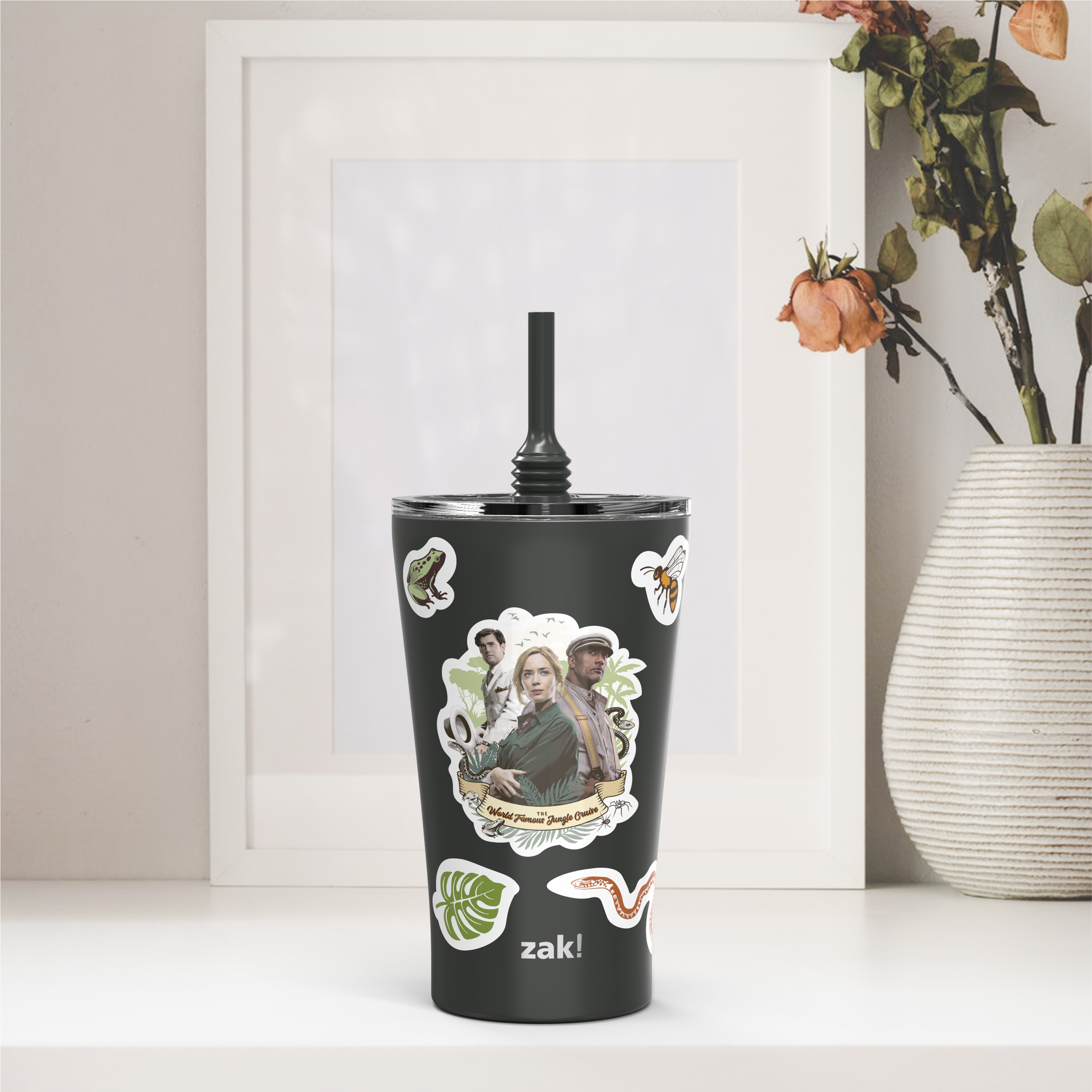 Jungle Cruise 20 ounce Insulated Tumbler with Stickers, Frank and Lily slideshow image 6 Jungle Cruise 20 ounce Insulated Tumbler with Stickers, Frank and Lily slideshow image 6