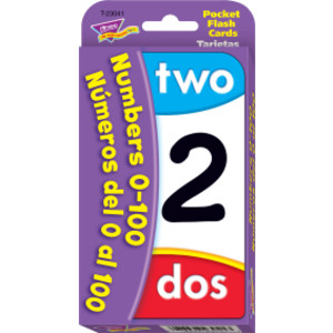 Numbers/Números del 0 al 100 (EN/SP) Pocket Flash Cards