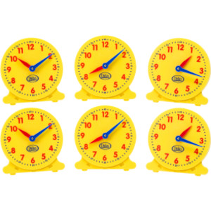 5" Student Clocks, Set of 6
