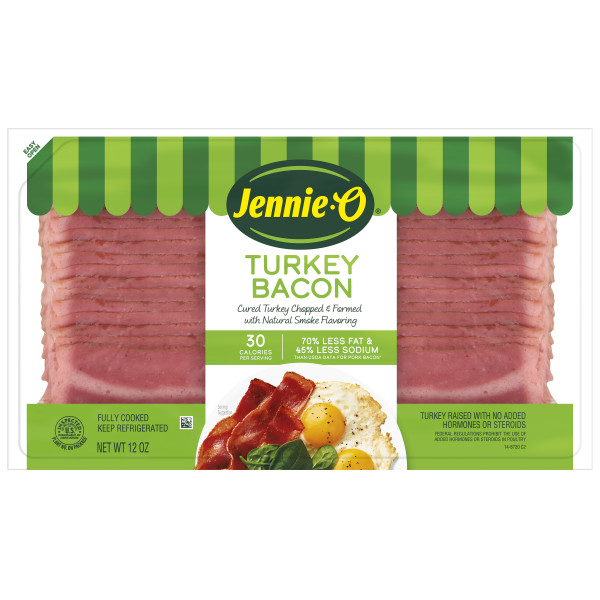 JENNIE-O(r) Turkey Bacon 16/.75 lb . C1N1 - Front No Plunge In Package (Hi Res)