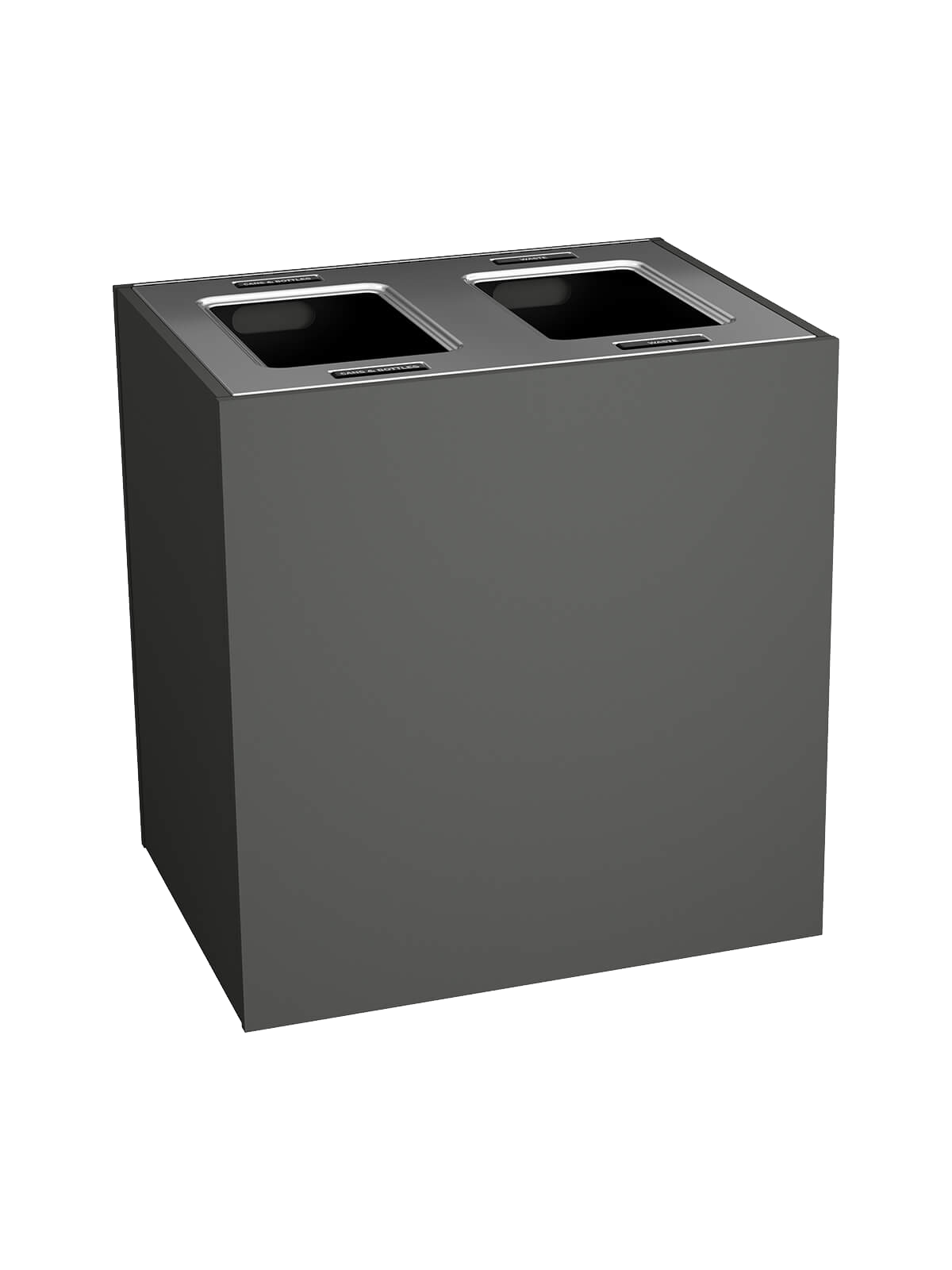 ARISTATA – Double – Kit – Xl – Cans & Bottles-Waste – Full – Slate-Stainless Steel