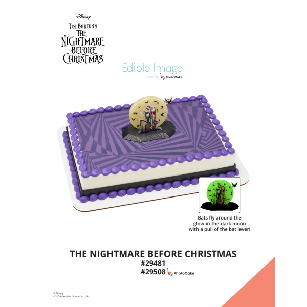 Disney Tim Burton's The Nightmare Before Christmas The Magic of Cakes® PhotoCake® Enhanced Background Page