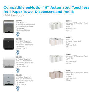 Georgia Pacific, enMotion, 700ft Roll Towel, 1 ply, White