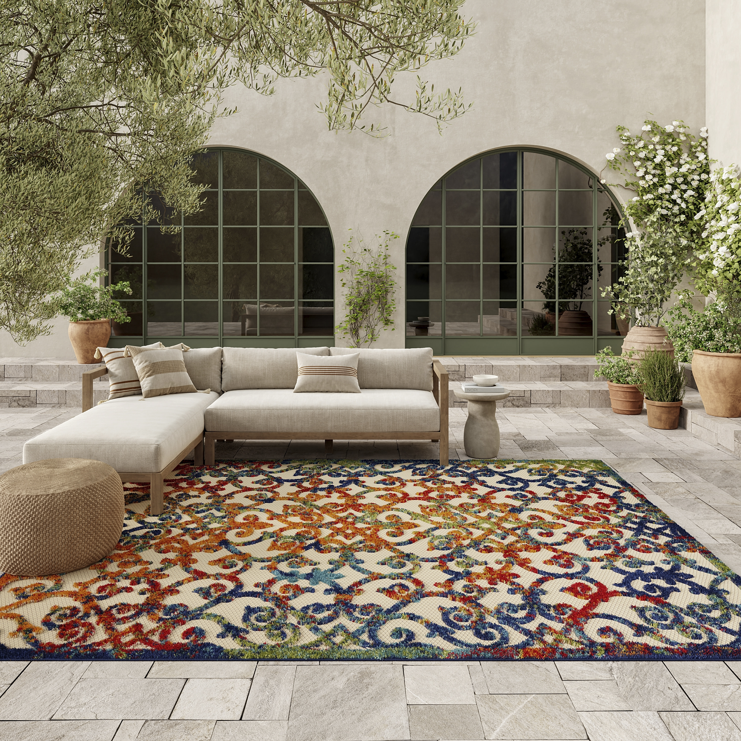 Nourison Aloha 6' x 9' Multicolor Contemporary Rug