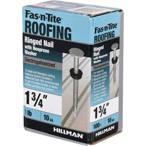 Fas-n-Tite Electro-galvanized Roofing Nail W/ Neoprene Washer | Roofing ...