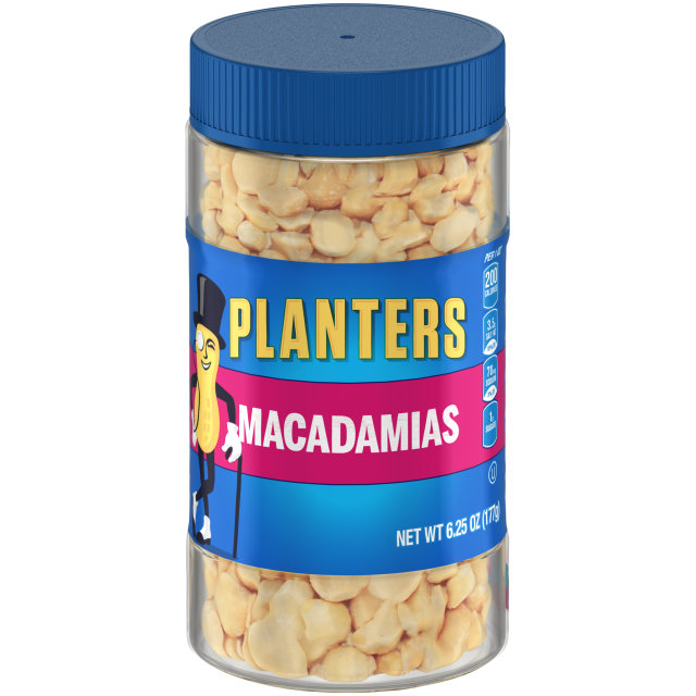 PLANTERS Dry Roasted Salted Macadamia Nuts 6.25 oz Jar image