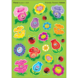 Friendly Flowers/Floral Mixed Shapes Stinky Stickers&reg;, 84 Count
