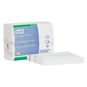 Tork, W8, Odor Resistant Z-Fold, 1 ply, 11.75"x14.75", Paper, Food Service Wipers, White